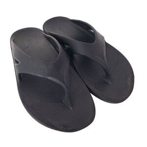 Oofos Recovery Flip Flops Black Comfort Summer Beach Thong Sandals Mens 11